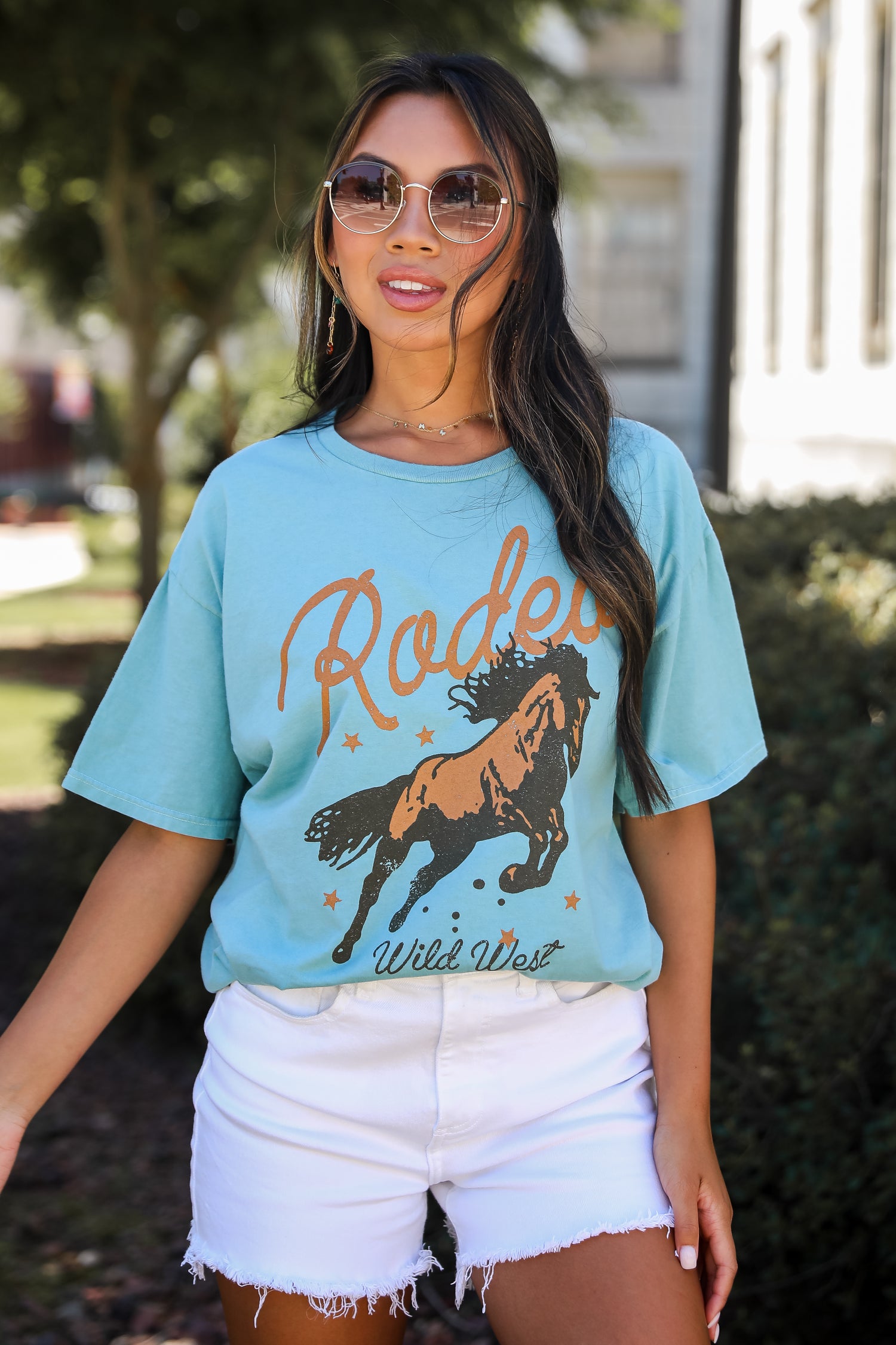 Rodeo Teal Graphic Tee