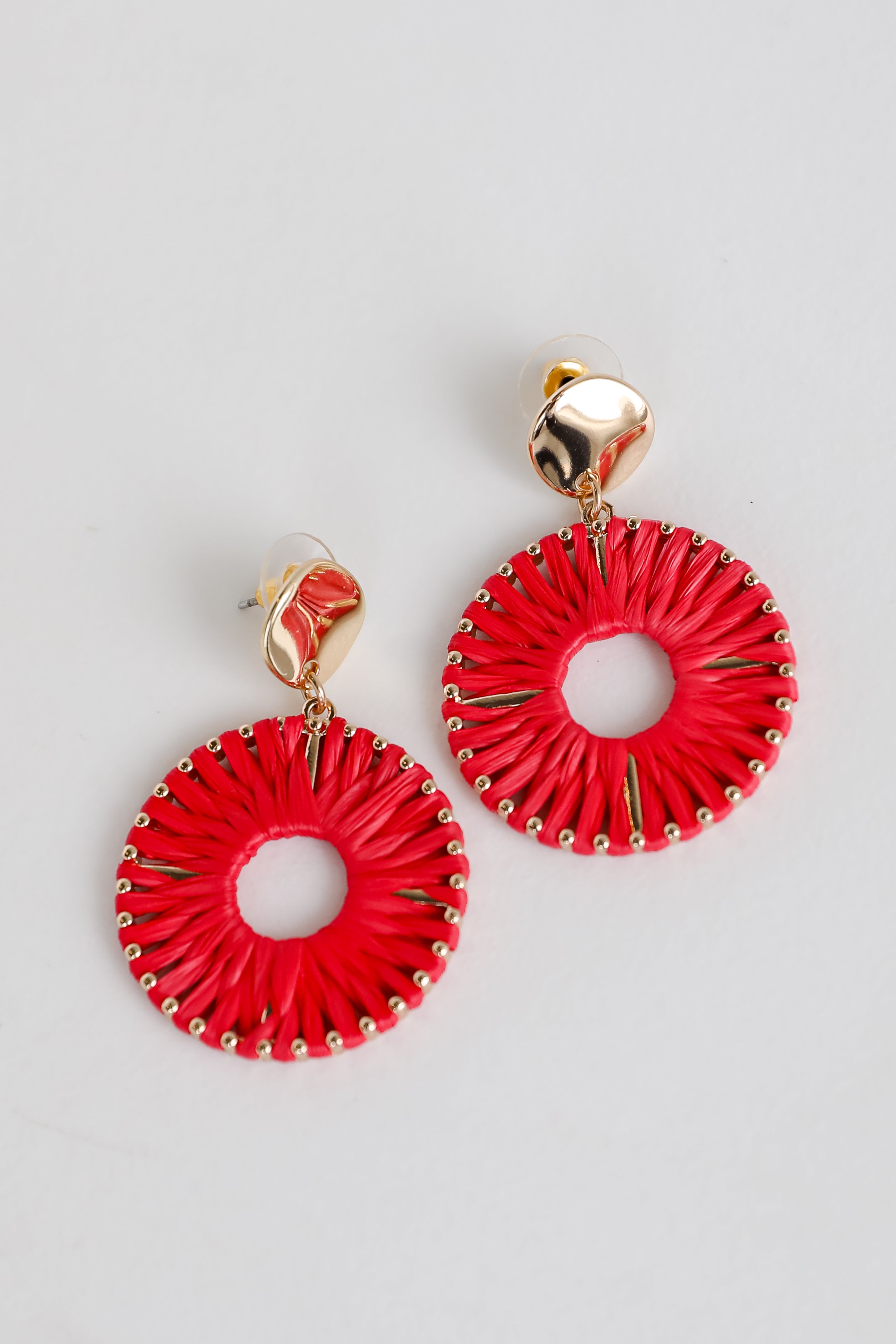 red earrings