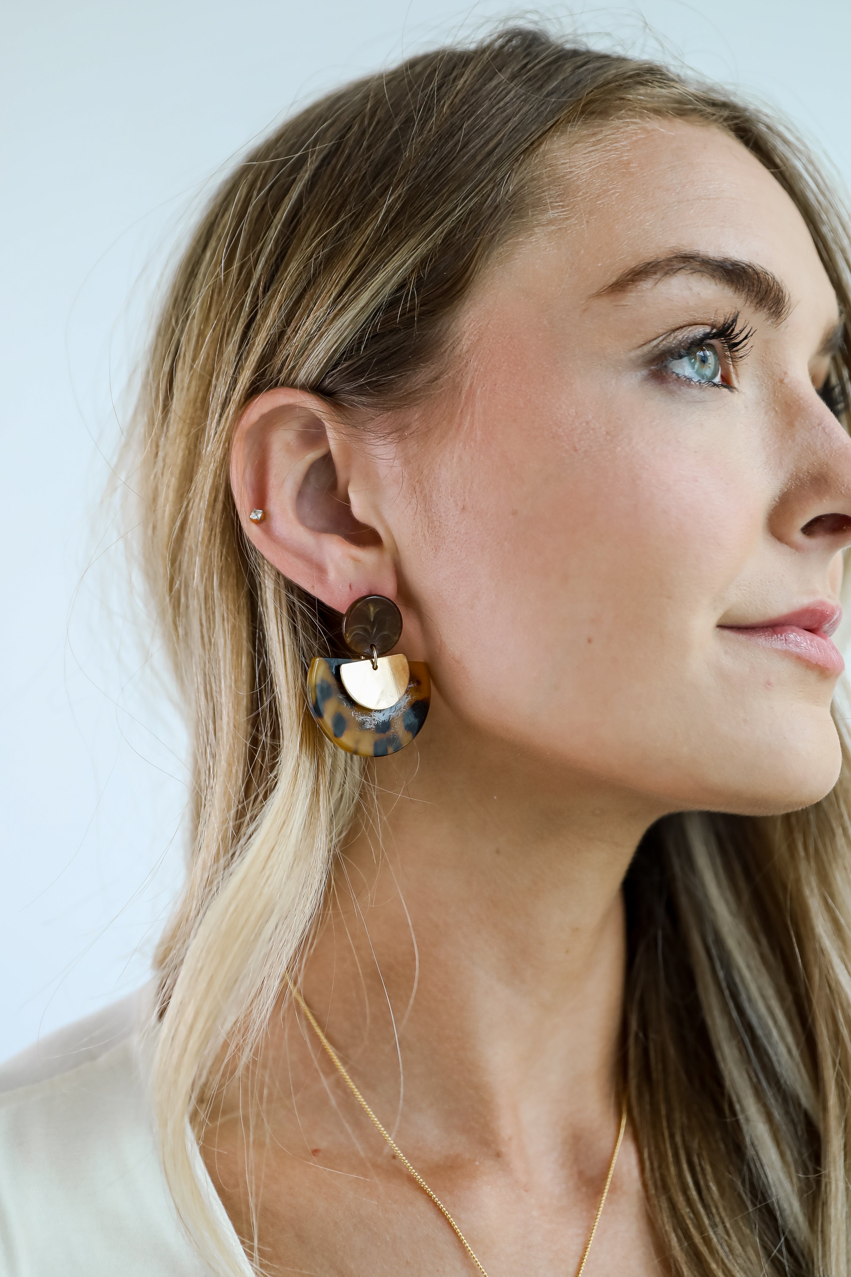 Mara Tortoise Acrylic Drop Earrings