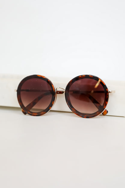 Just Between Us Tortoise Circle Sunglasses