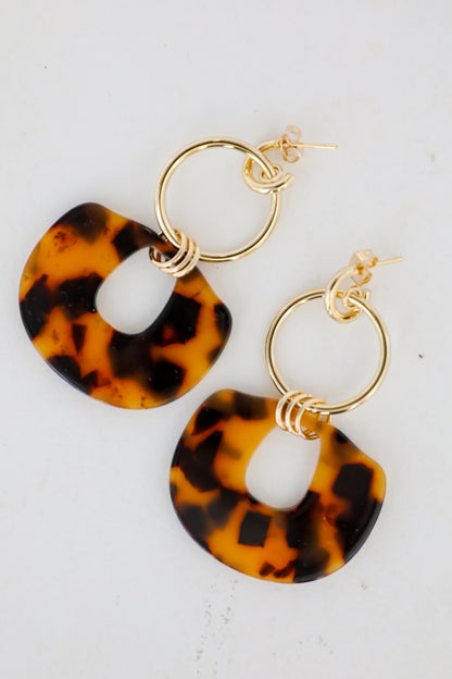 Hannah Tortoise Drop Earrings