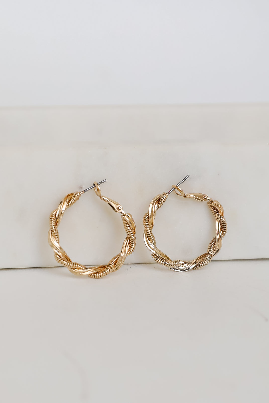 Mariana Gold Twisted Hoop Earrings