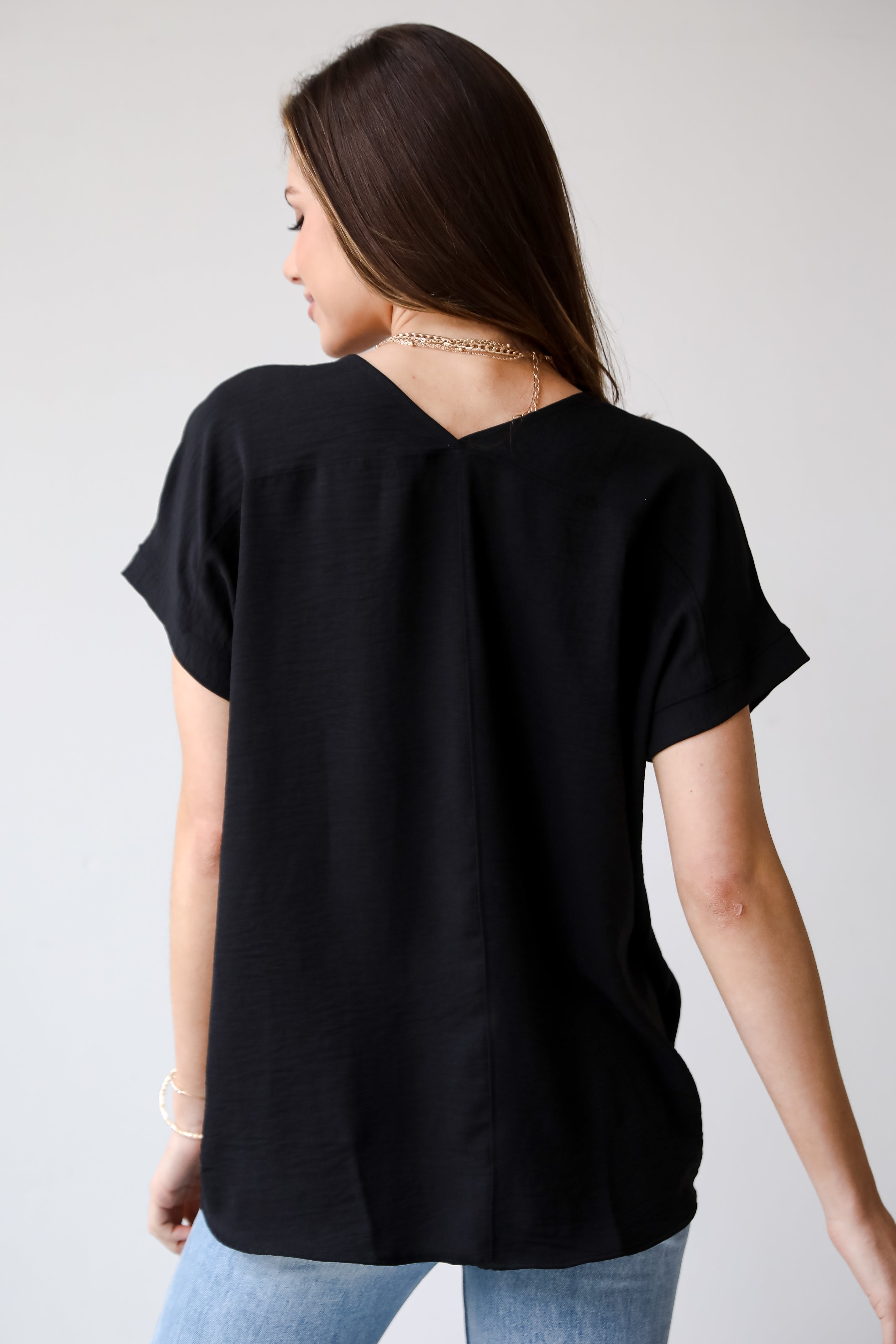 black Oversized Blouse for women