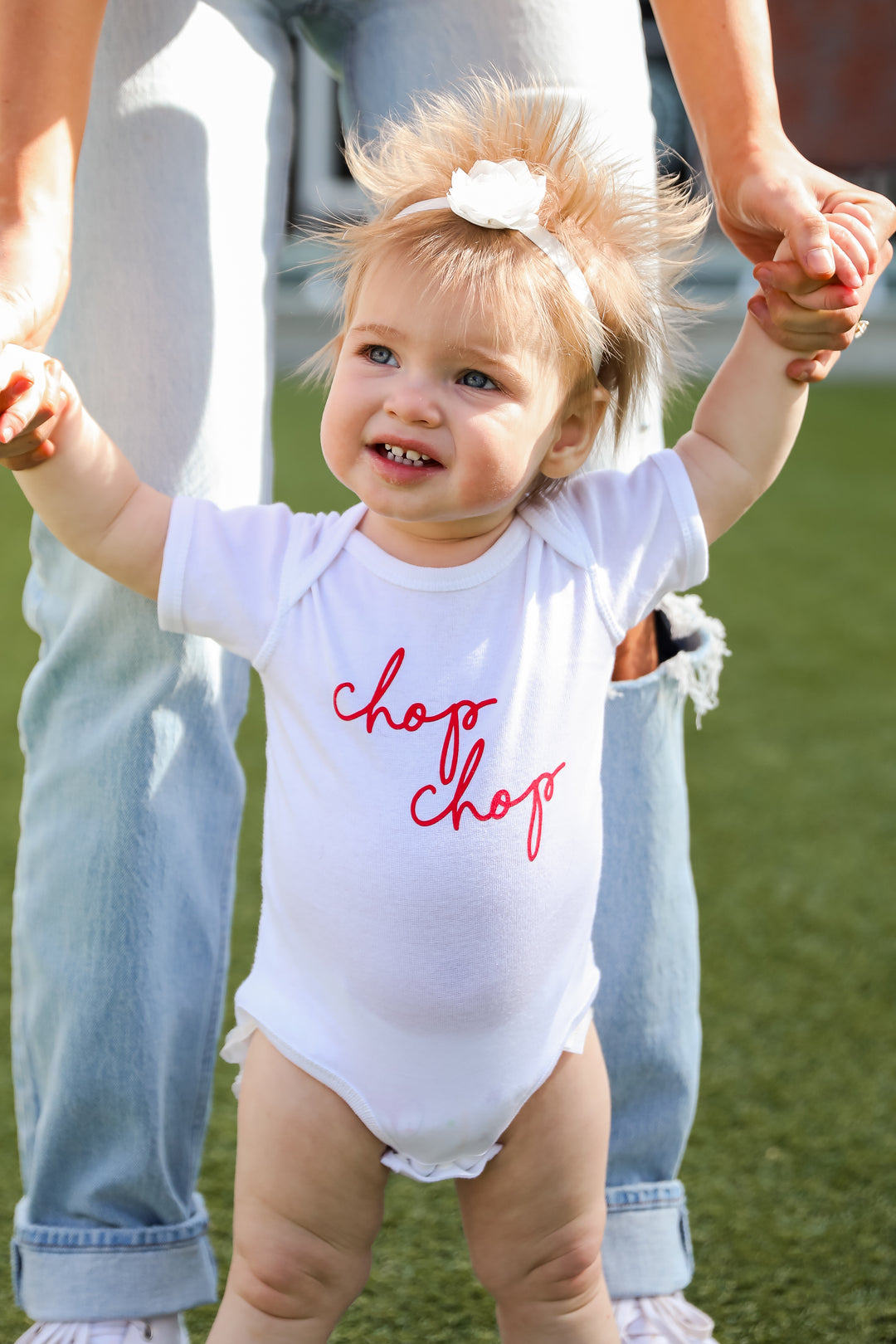 White Chop Chop Onesie