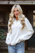 Simply Elevated White Collared Sweater