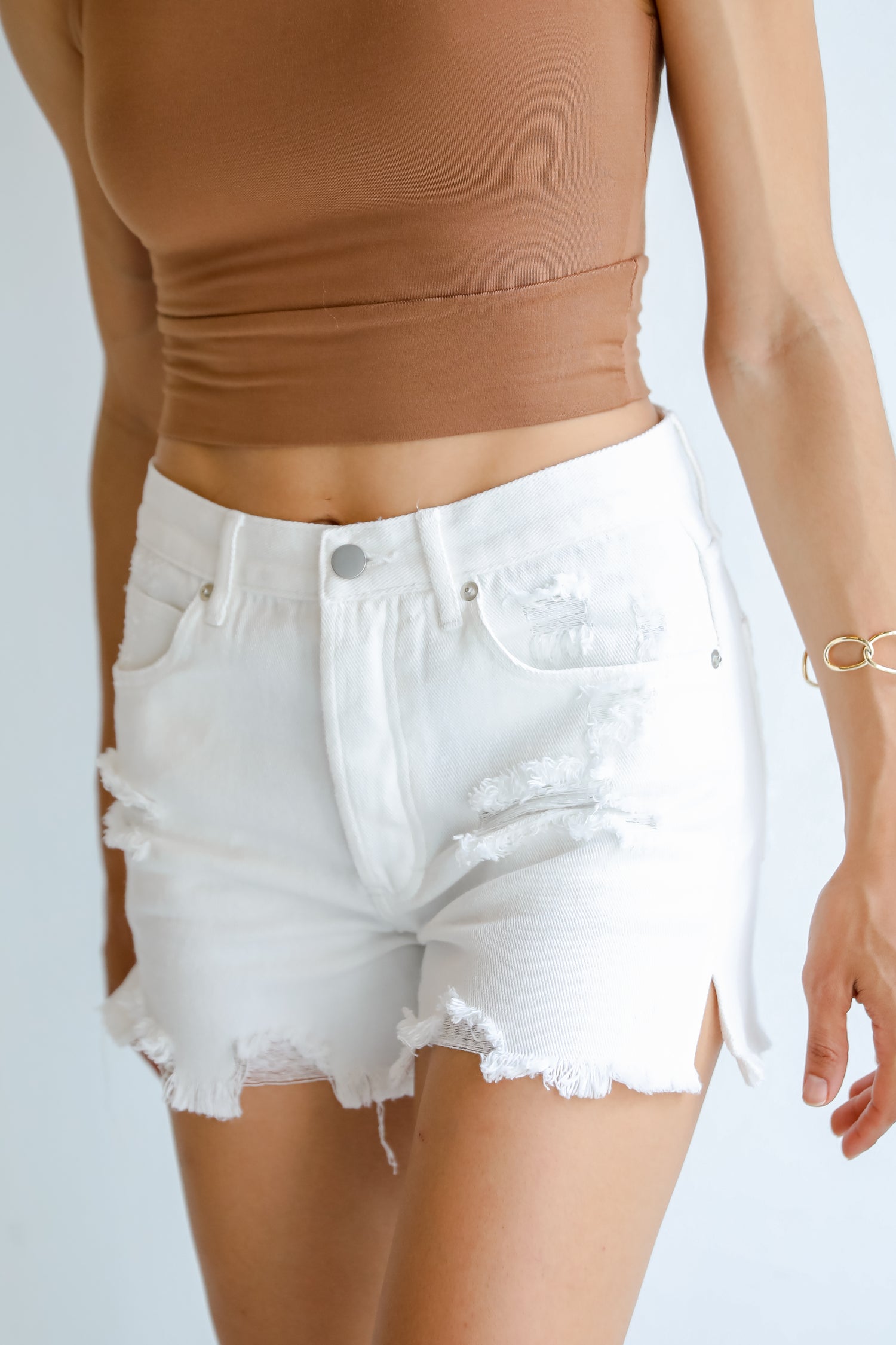 womens white shorts