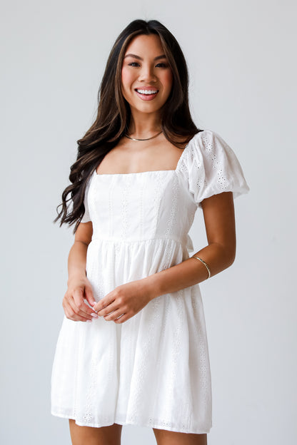 Breezy Approach White Eyelet Romper