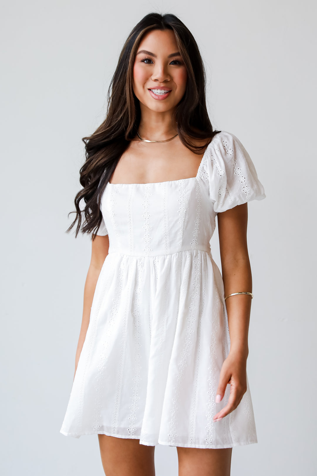 Breezy Approach White Eyelet Romper