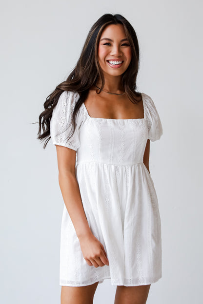 Breezy Approach White Eyelet Romper