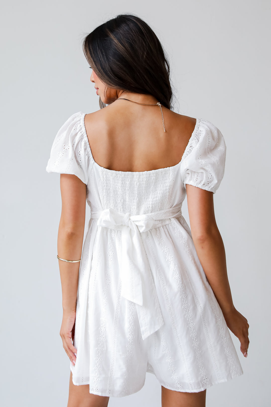 Breezy Approach White Eyelet Romper