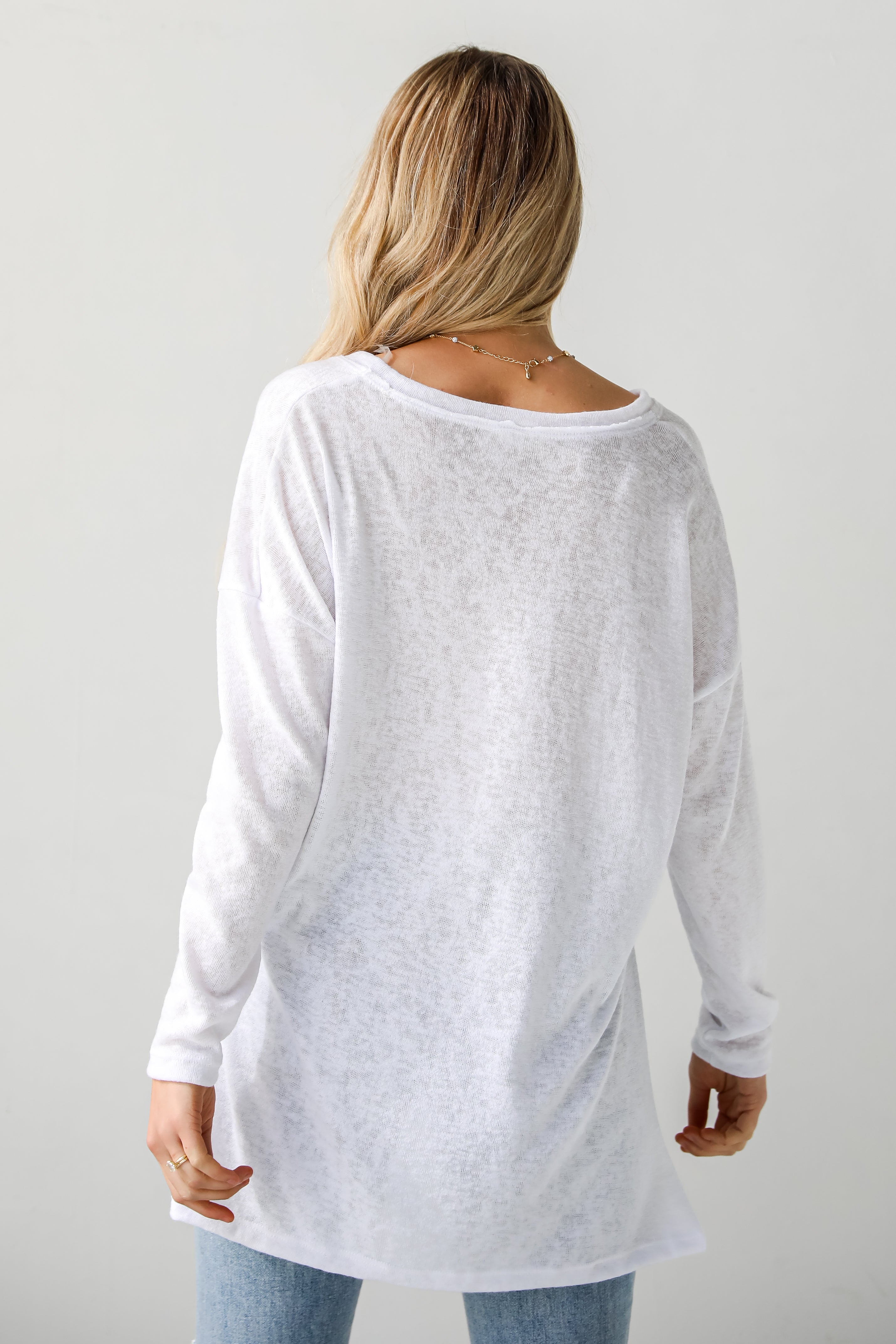 long sleeve white tee