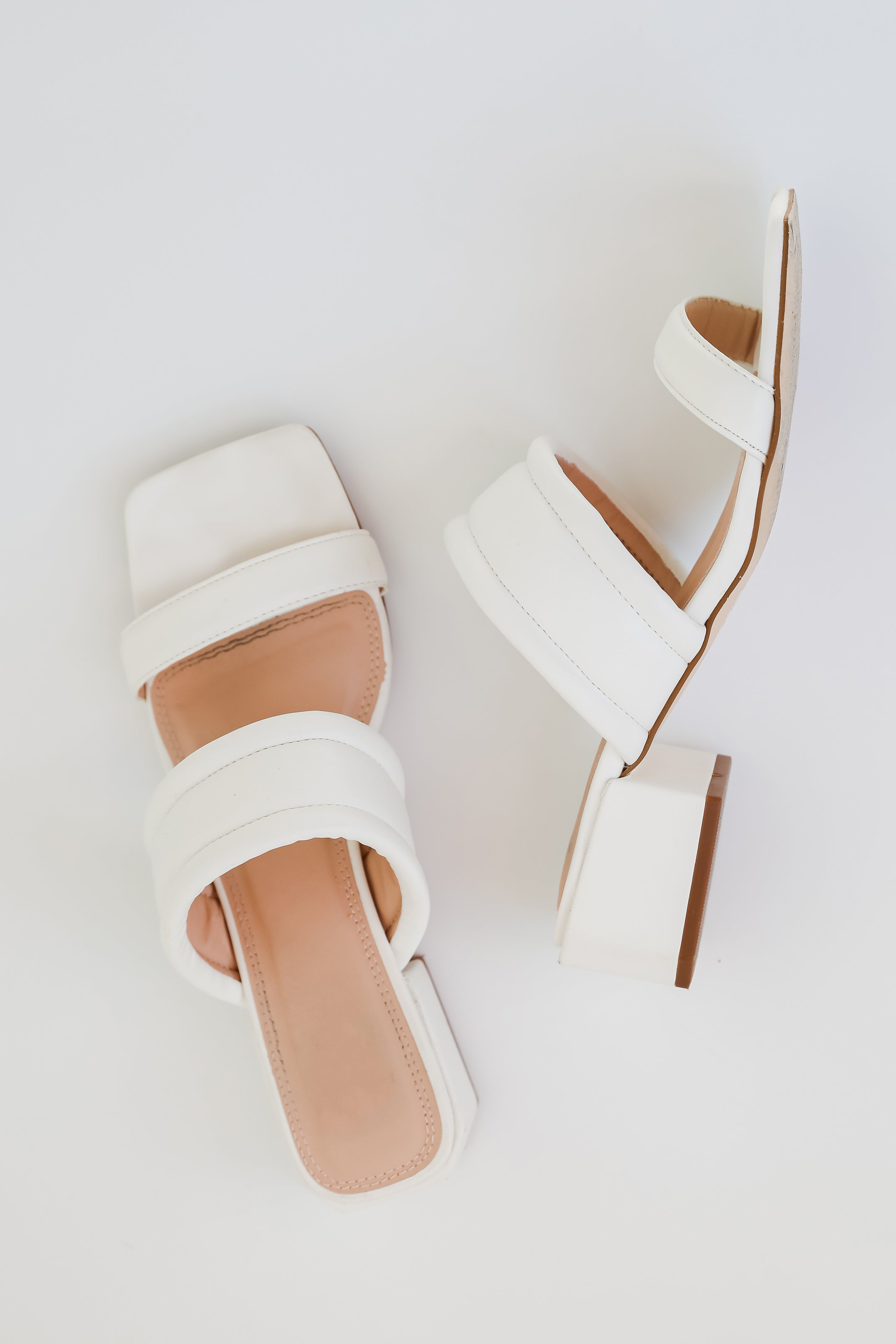 white sandals