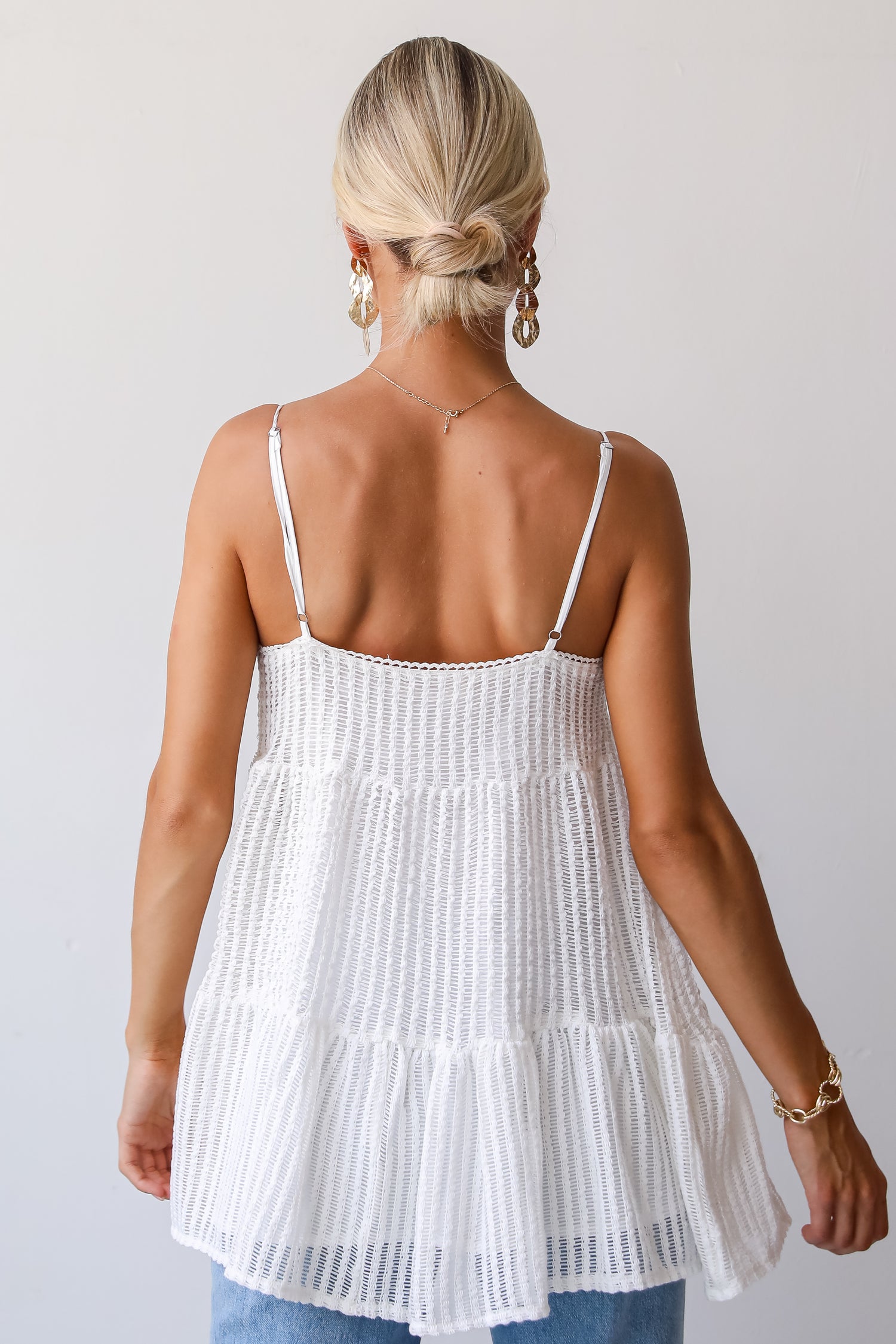 Expert Sweetness White Crochet Knit Tunic