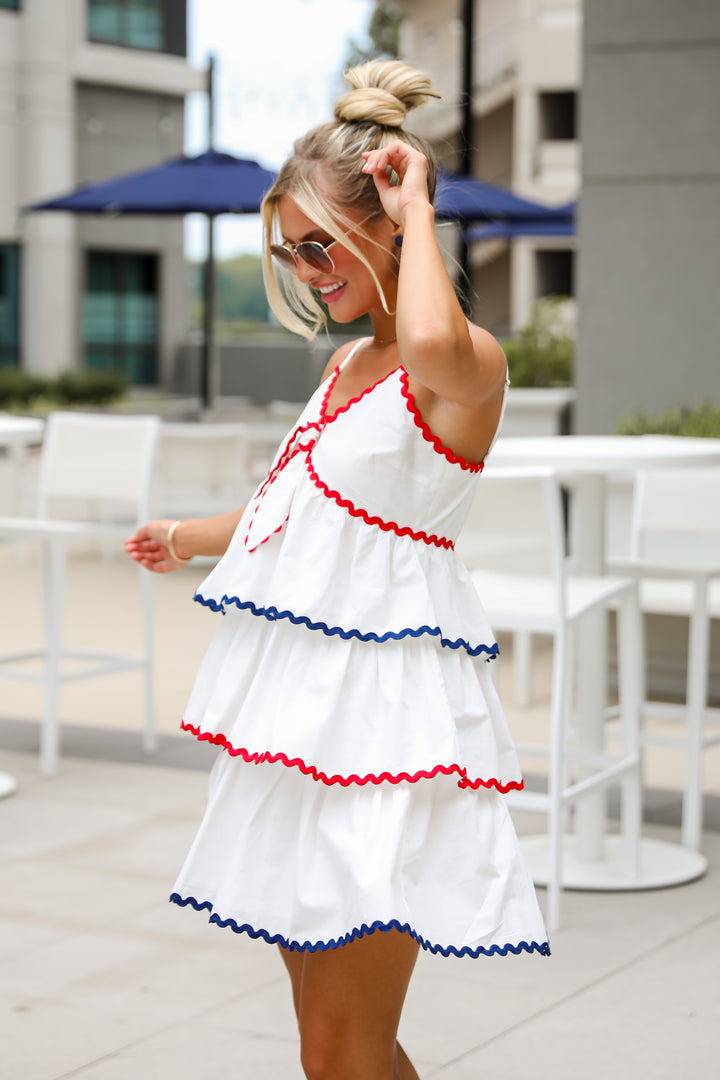 Blissful Sunshine Tiered Mini Dress