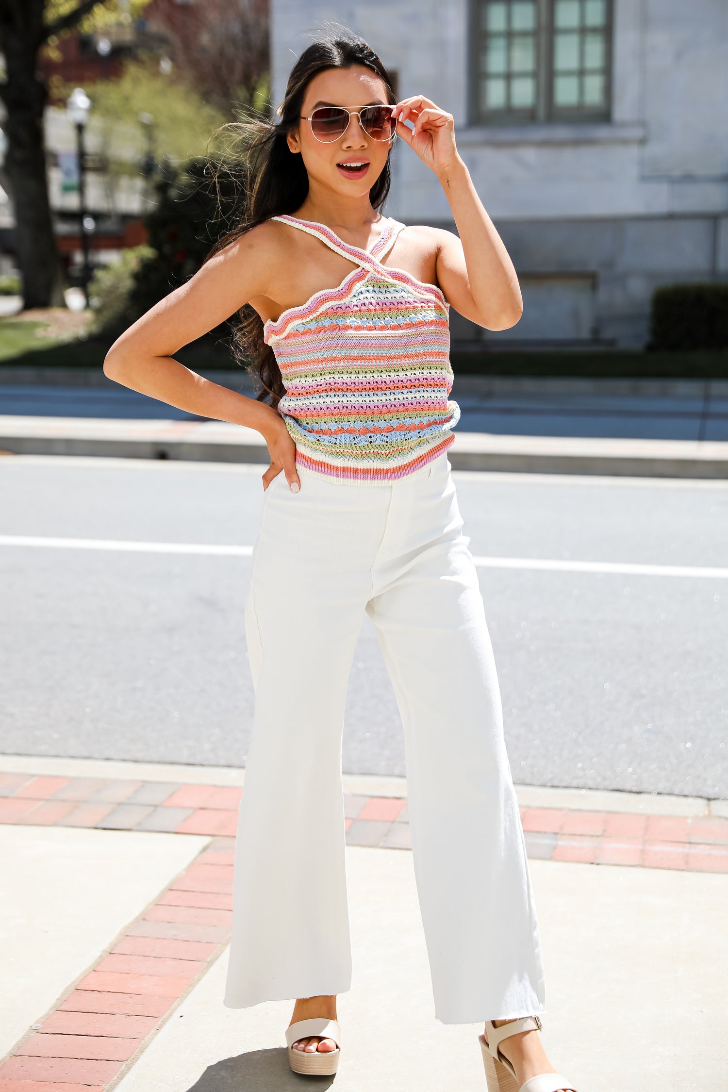 white Wide Leg Jeans