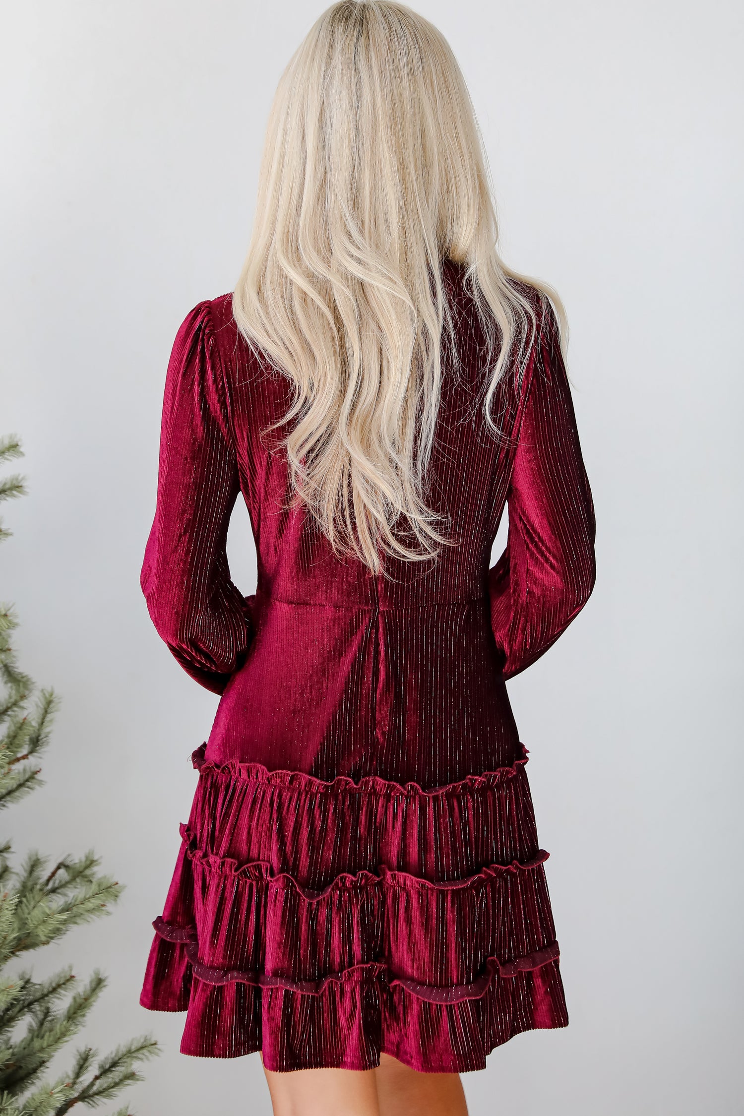 Heartful Romance Wine Velvet Mini Dress