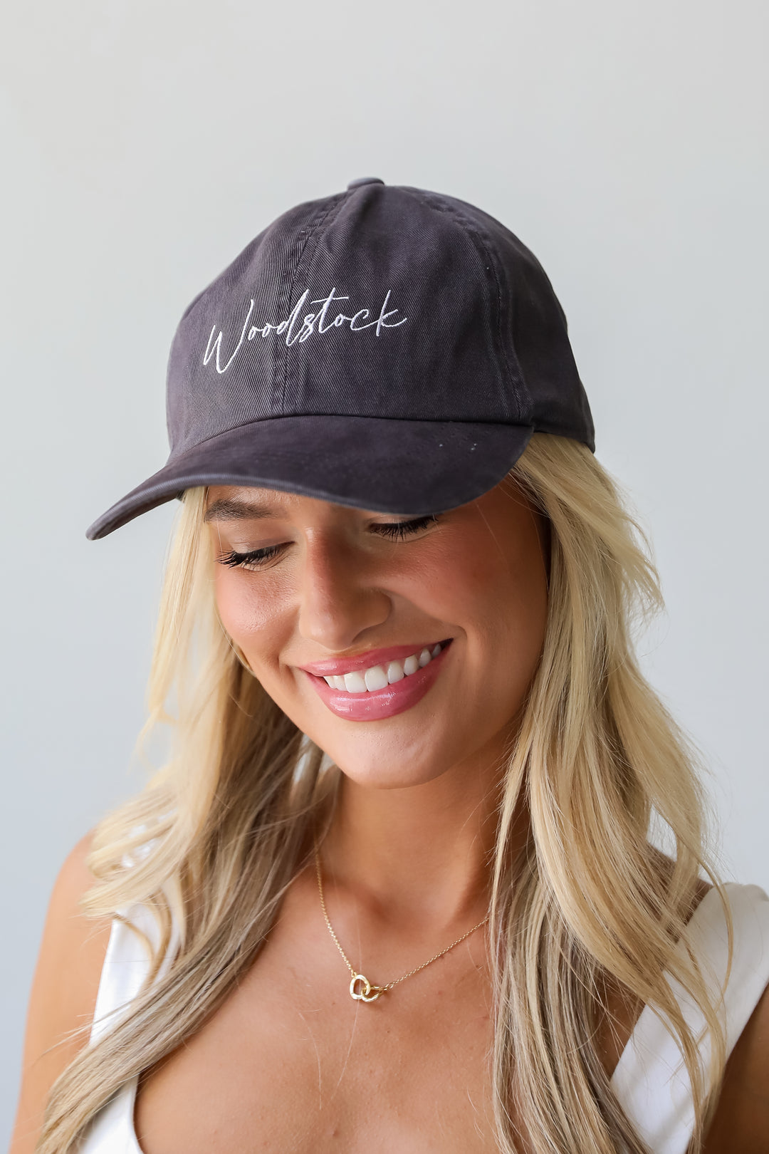 Woodstock Script Embroidered Hat