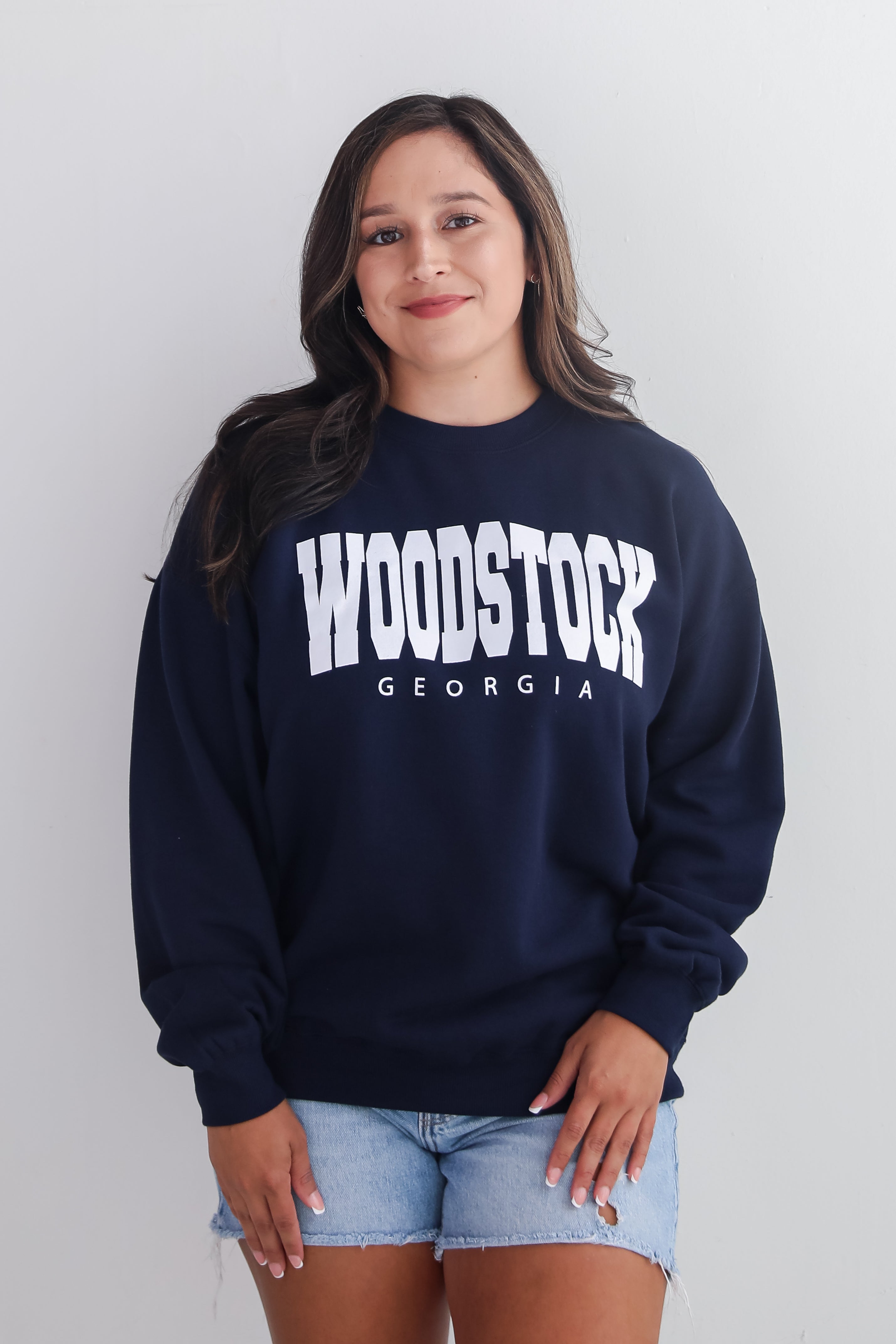 Navy Woodstock Georgia Sweatshirt