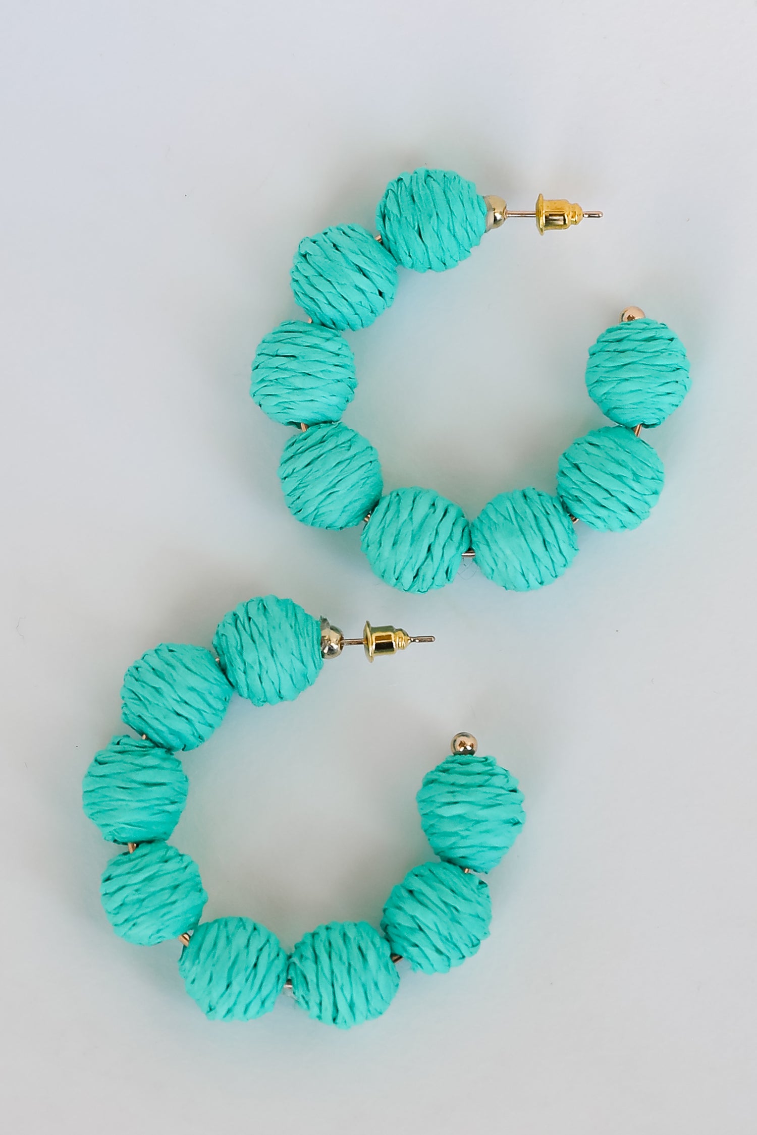 Aurora Straw Hoop Earrings