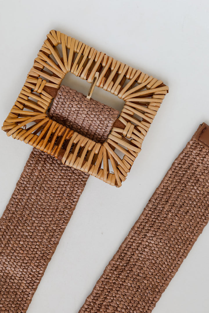 brown Straw Belt