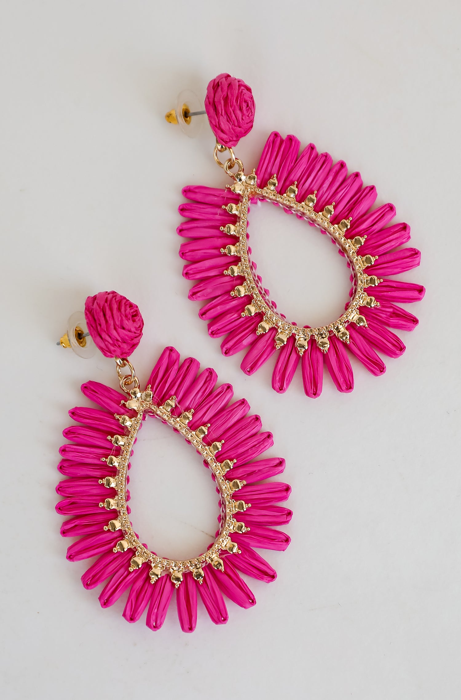 Sadie Straw Statement Earrings