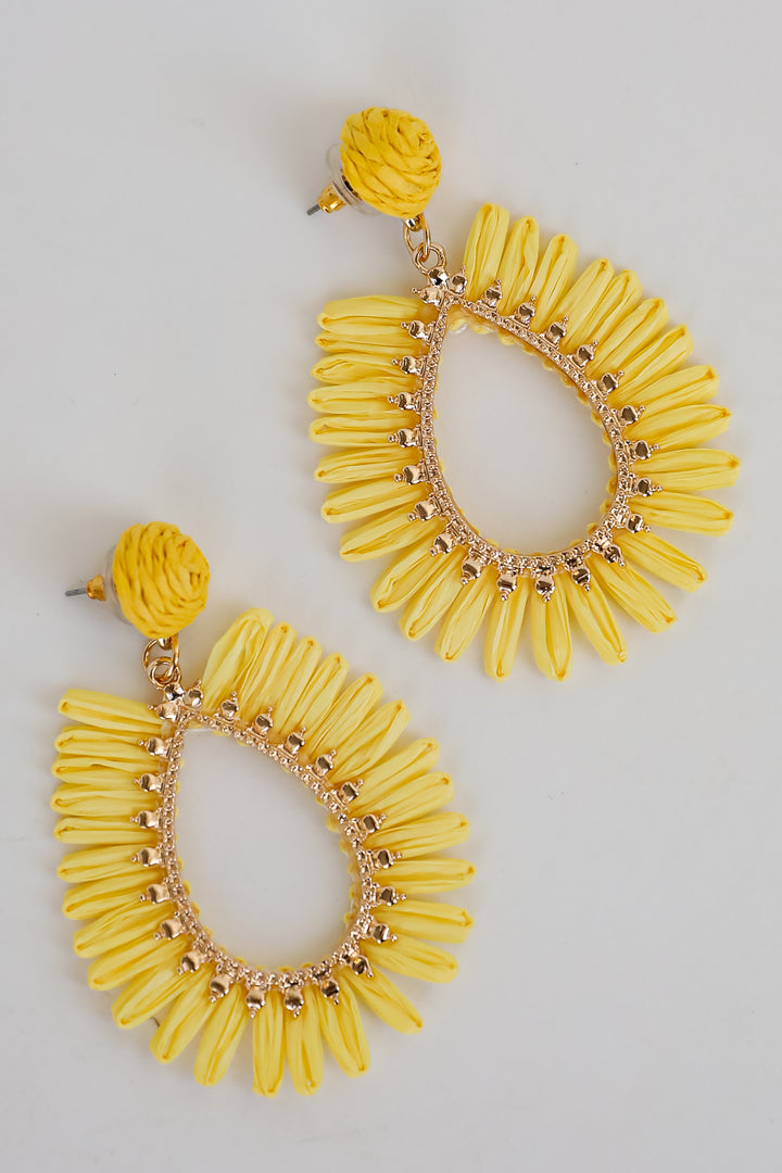 Sadie Straw Statement Earrings