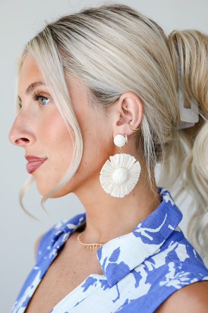 Straw Statement Earrings