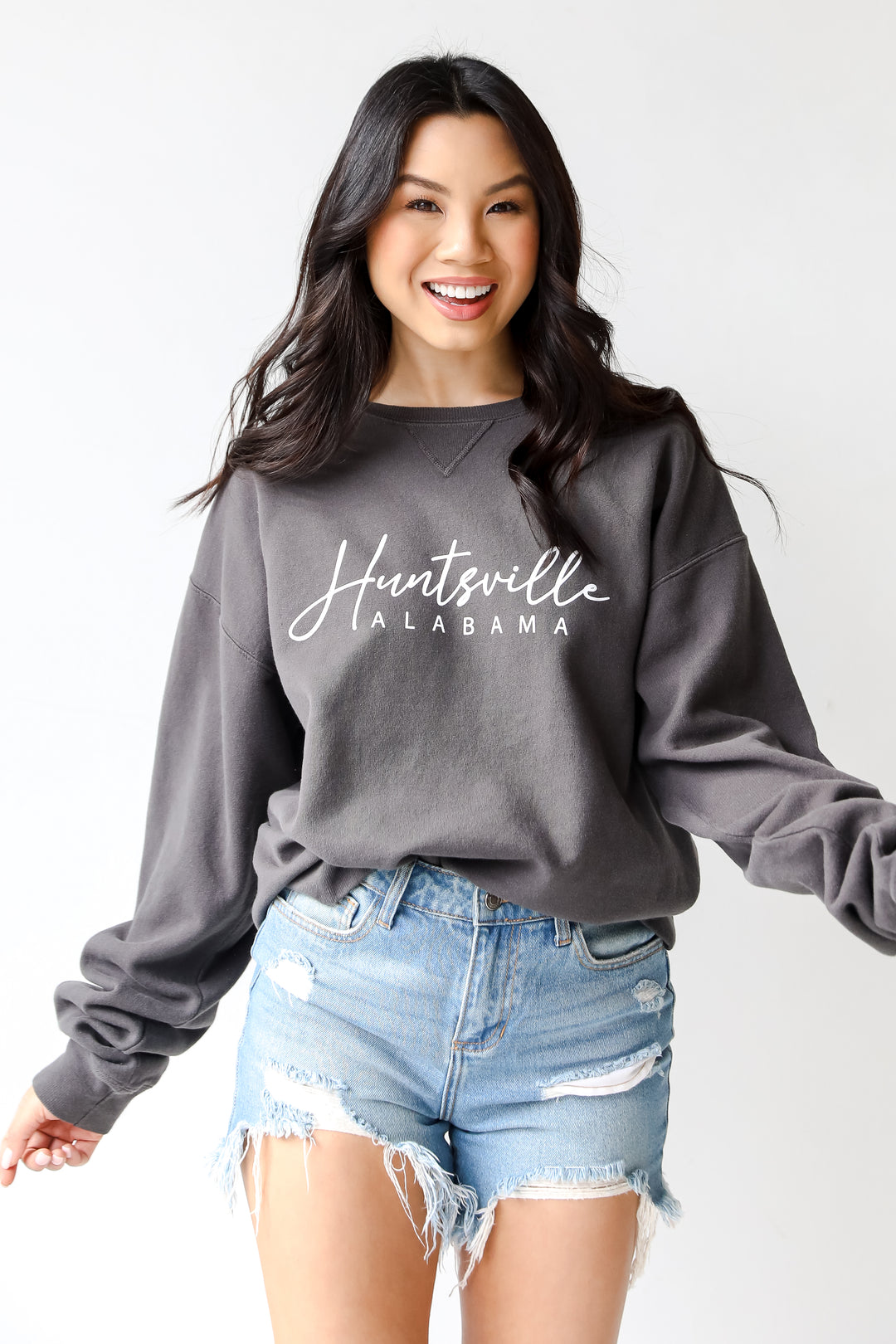 Charcoal Huntsville Alabama Pullover. Graphic Sweatshirt. Alabama Sweatshirt.