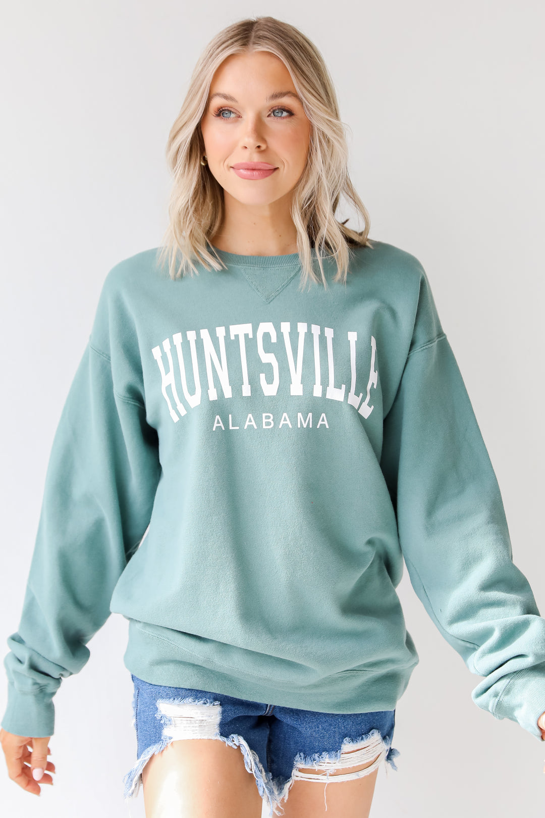 Seafoam Huntsville Alabama Pullover front view