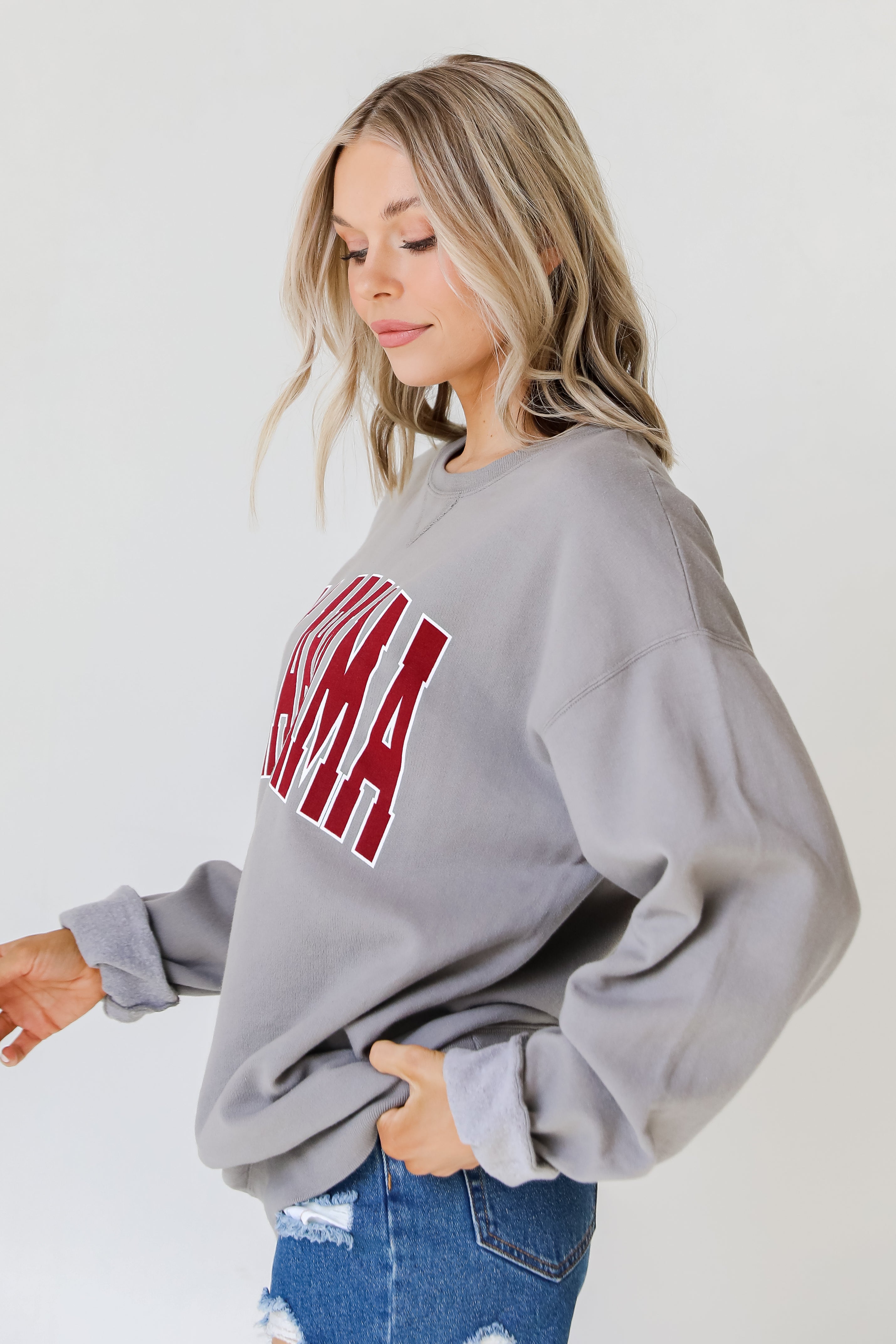 Grey Alabama Pullover side view