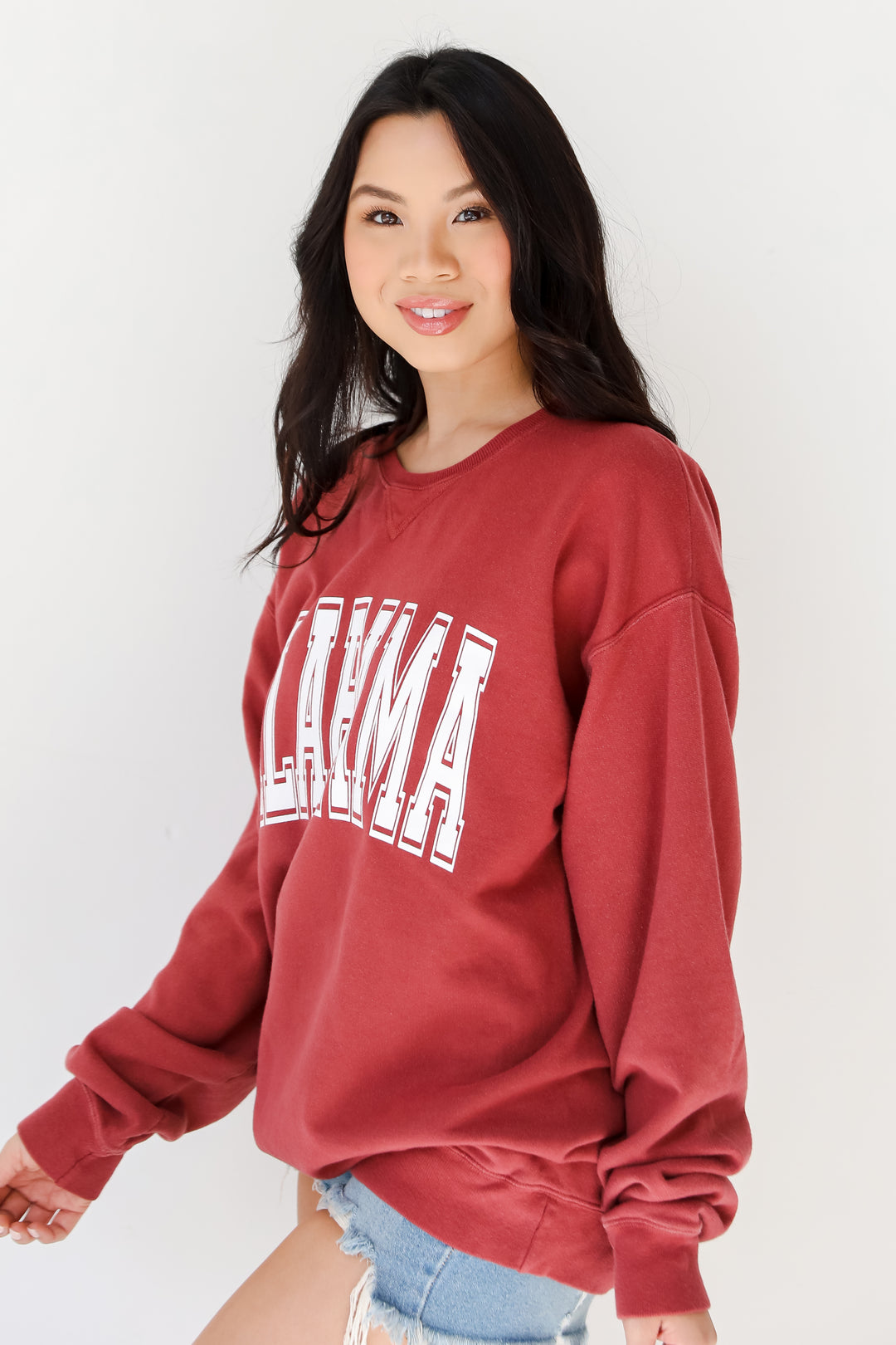 Crimson Alabama Pullover side view