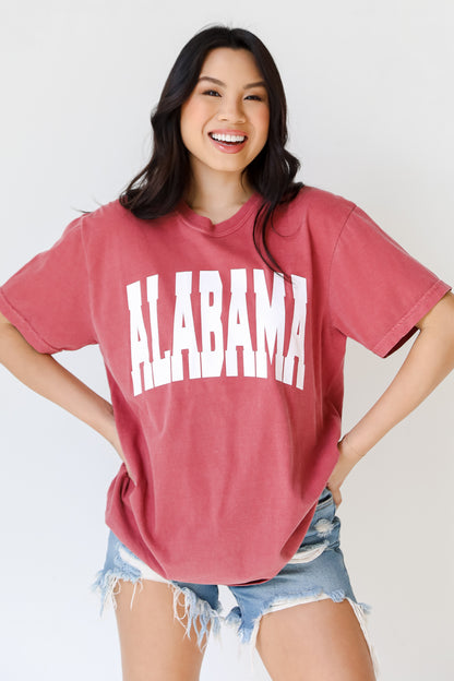 Crimson Alabama Tee front view