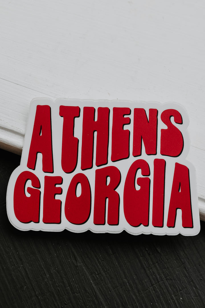 Close up of the Athens Georgia Sticker