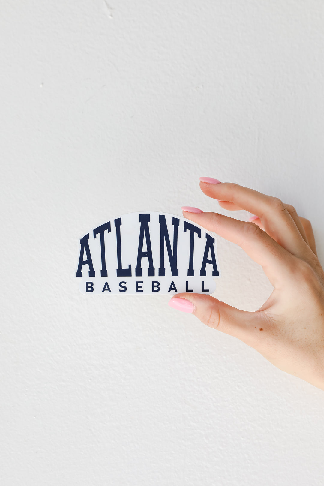 Navy Atlanta Baseball Sticker