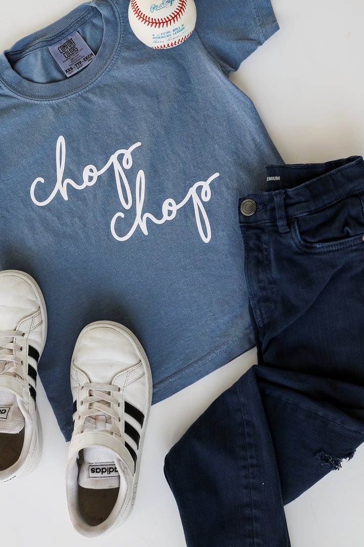 Youth Denim Chop Chop Script Tee