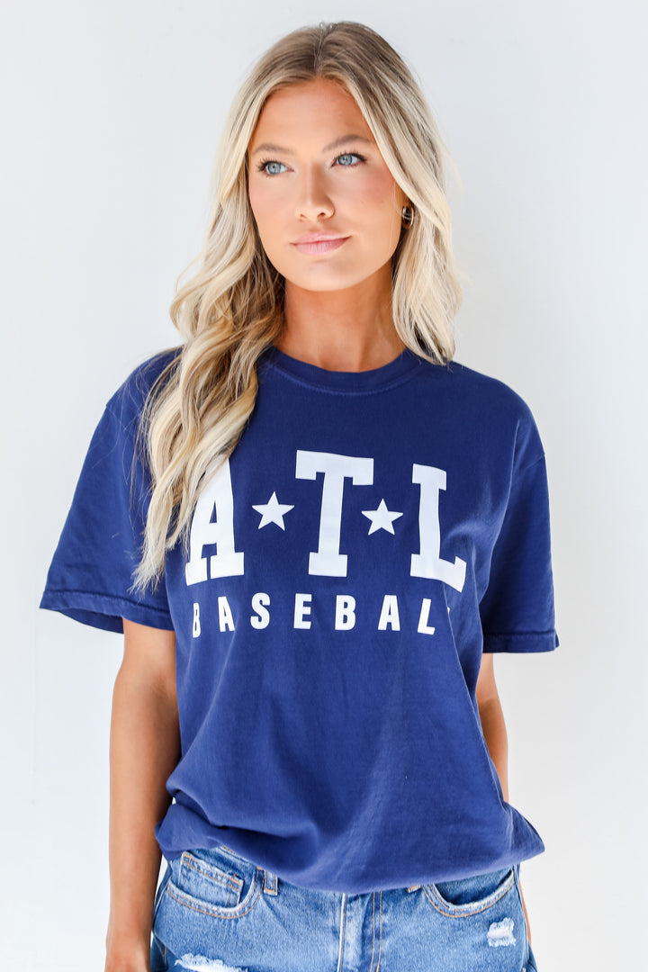 Navy ATL Baseball Star Tee from dress up