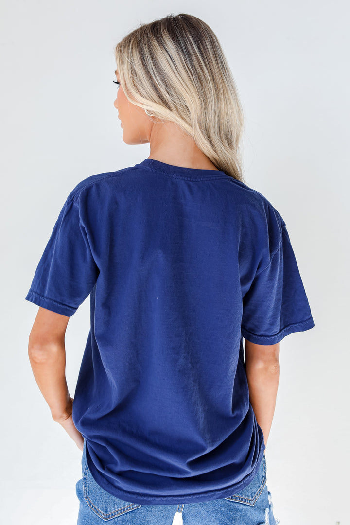 Navy ATL Baseball Star Tee back view