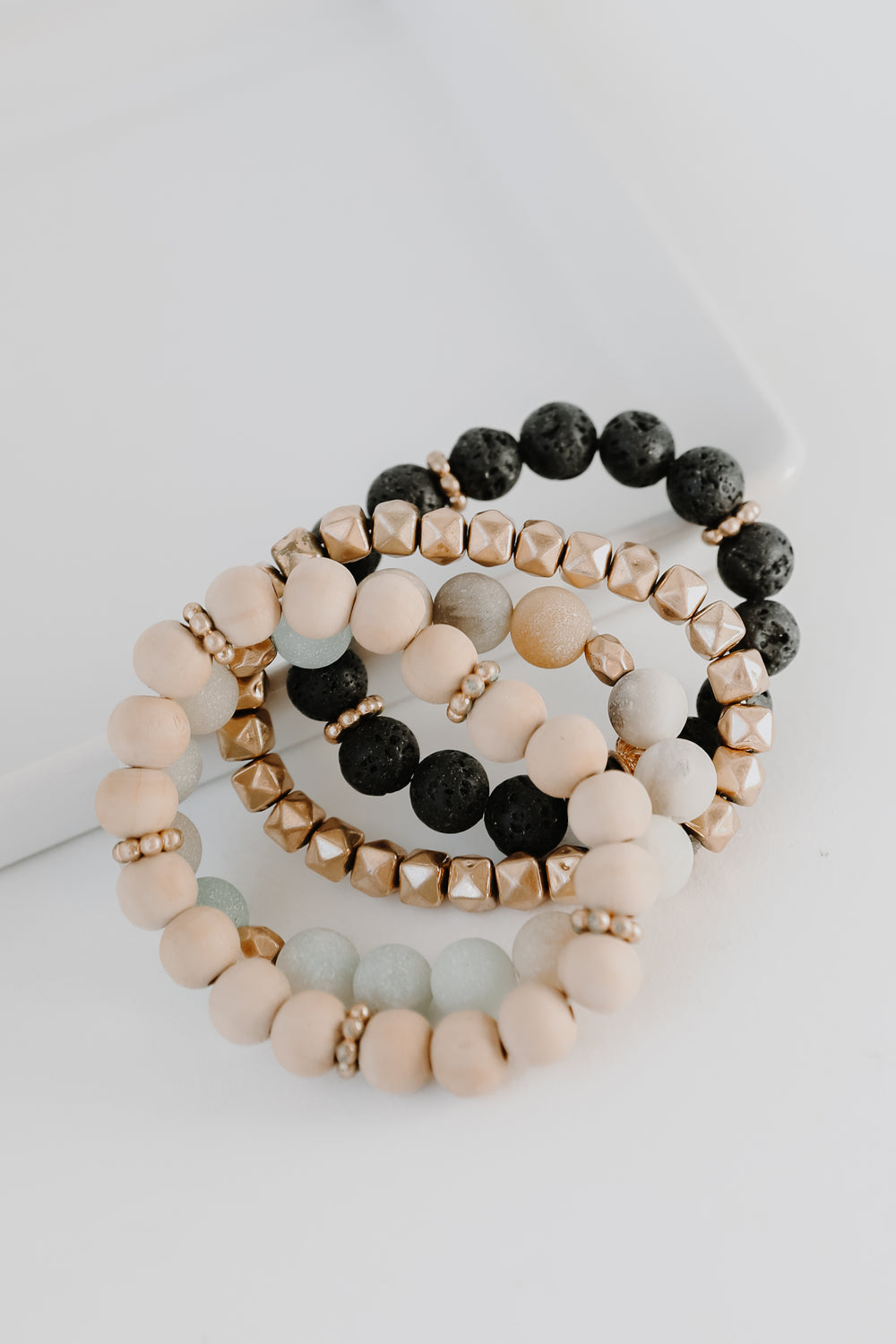 Beaded Bracelet Set in natural