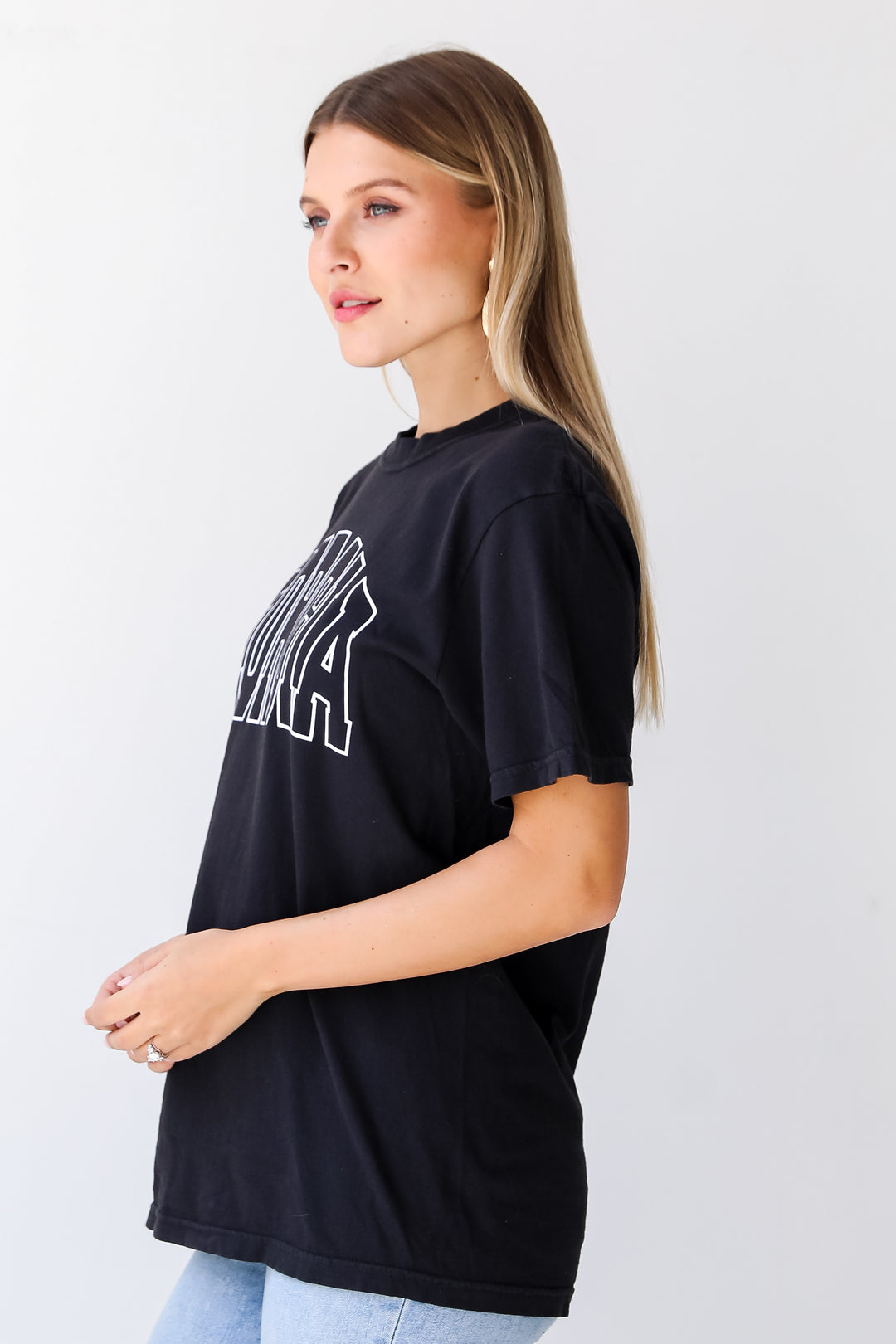 Black Georgia Tee side view