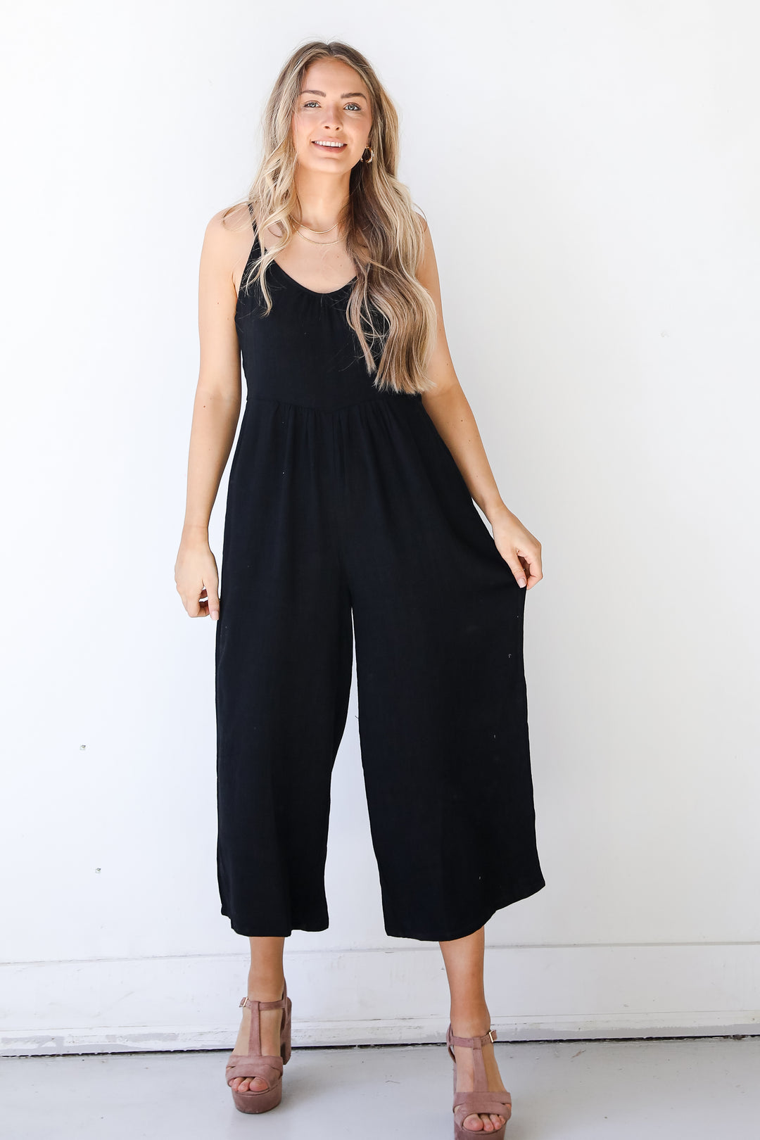 Linen Jumpsuit front view