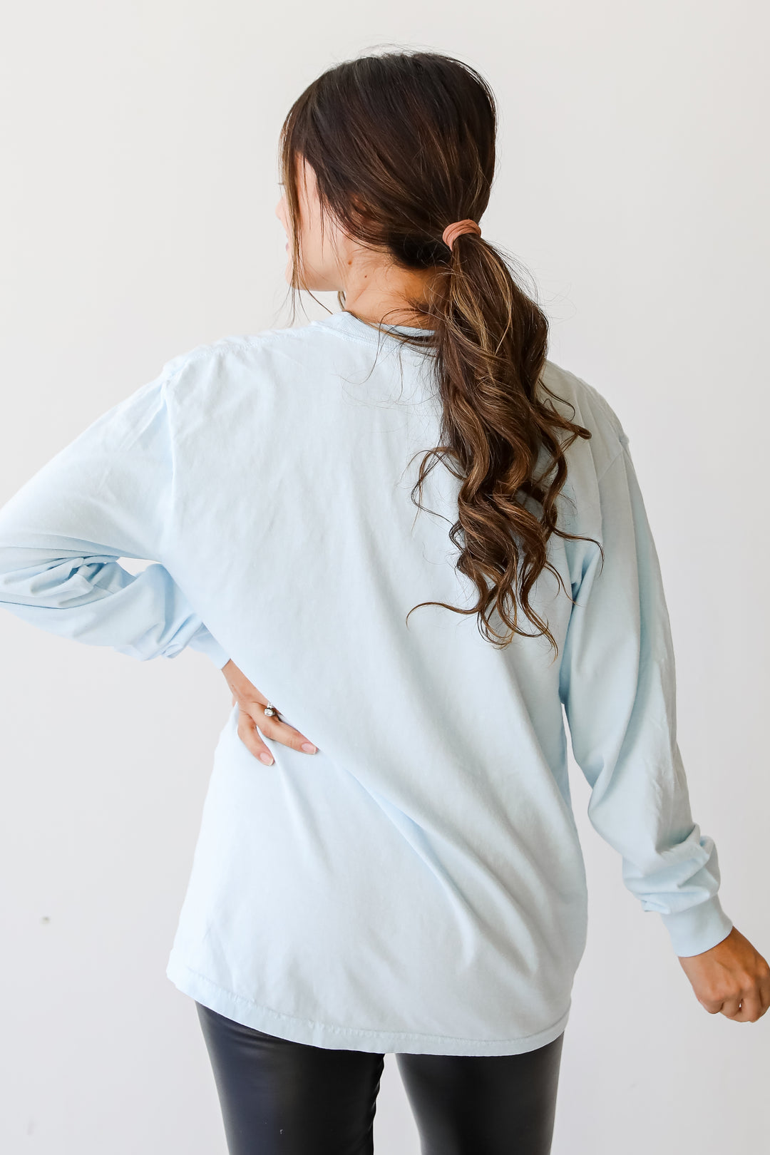 Light Blue Nashville Long Sleeve Tee back view