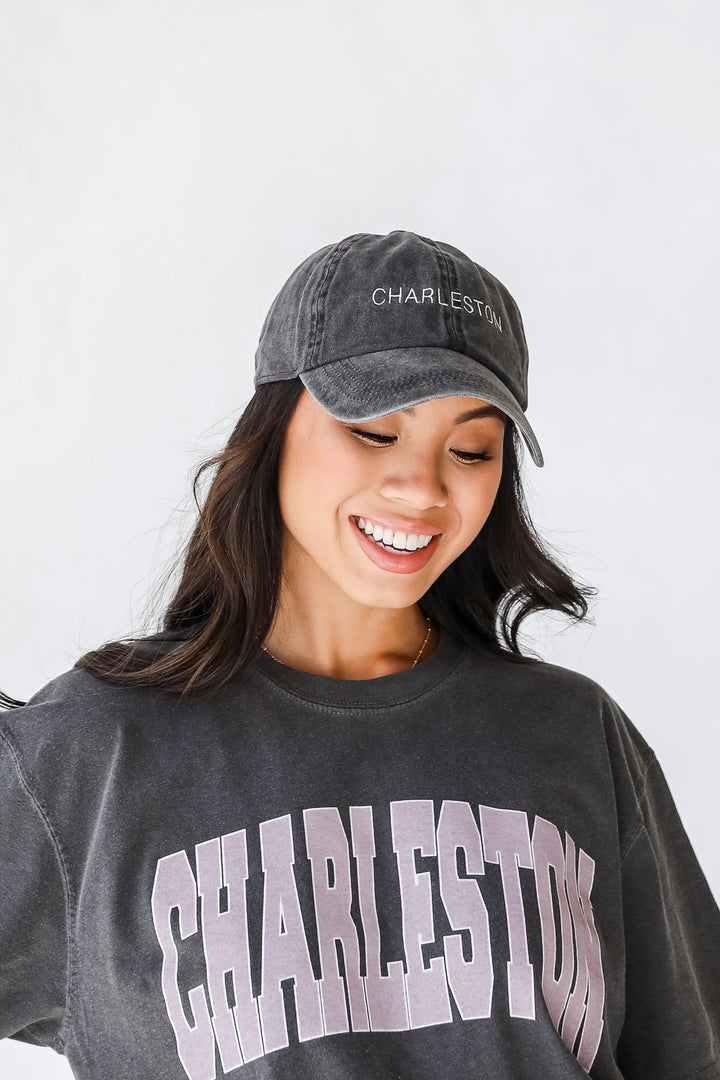 Charleston Embroidered Hat in black