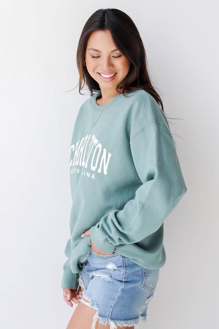 Seafoam Charleston South Carolina Pullover side view