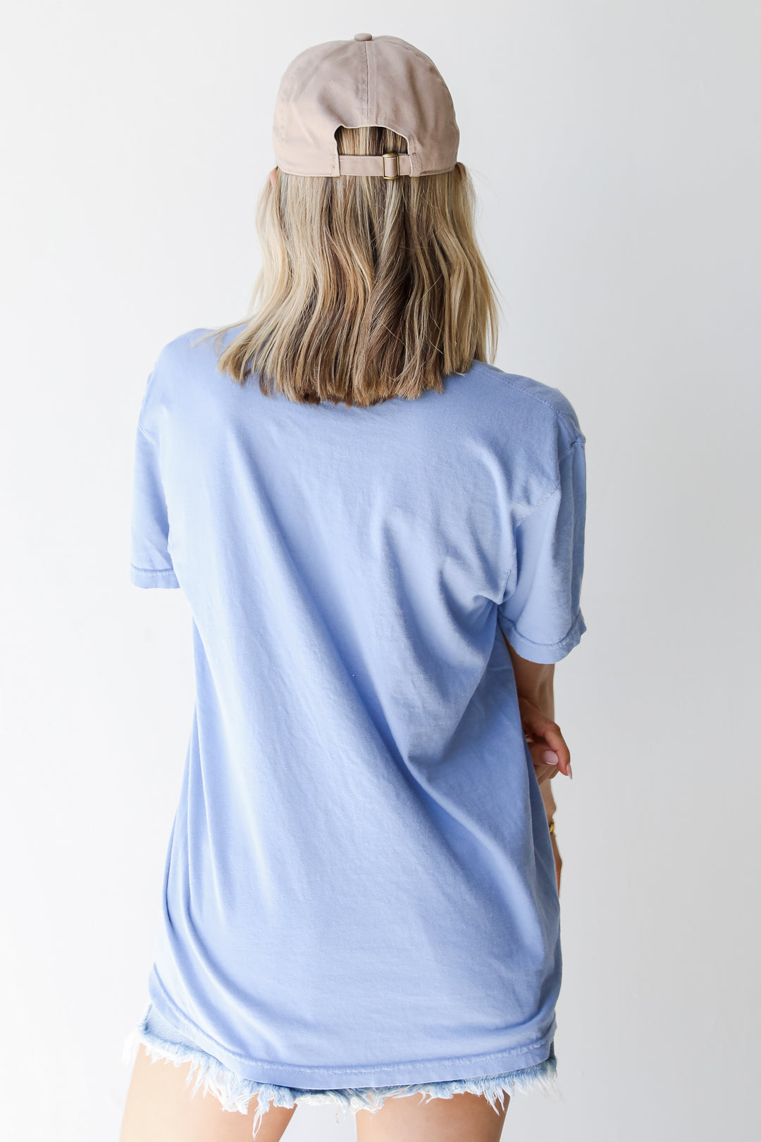 Light Blue Charleston South Carolina Script Tee back view