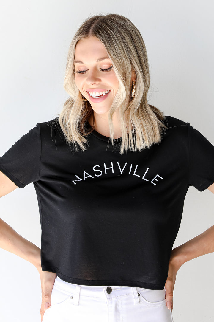 Nashville Cropped Tee on model