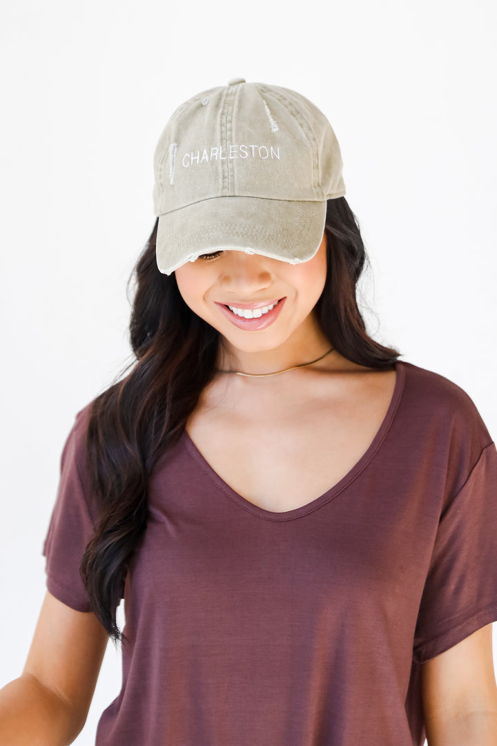 olive Charleston Vintage Embroidered Hat