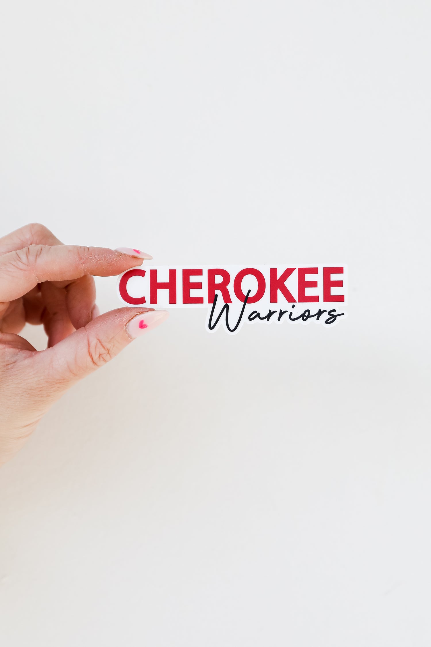 Cherokee Warriors Sticker flat lay