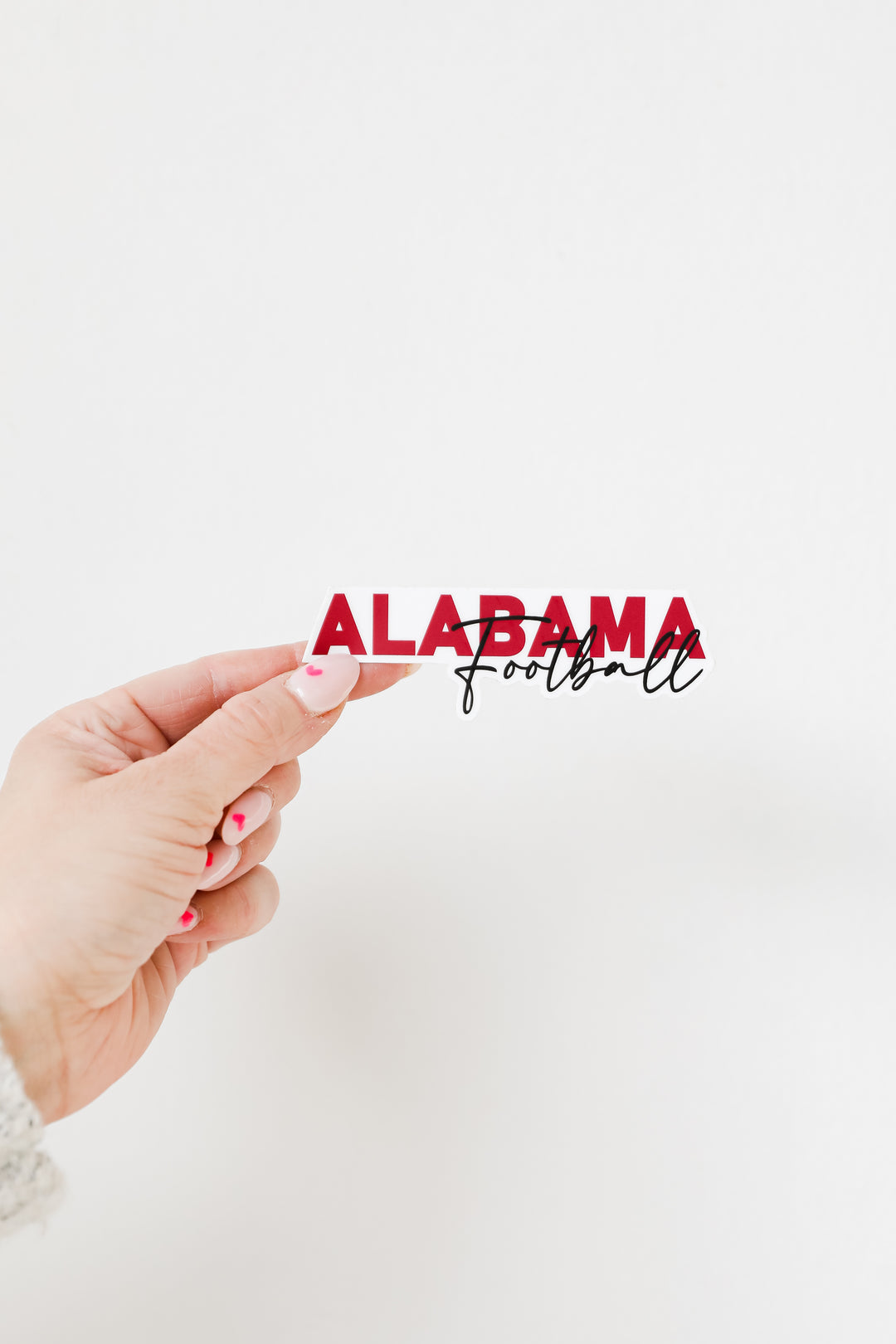 Alabama Football Sticker close up