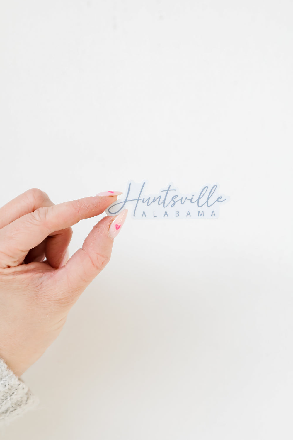 Huntsville Alabama Script Sticker flat lay