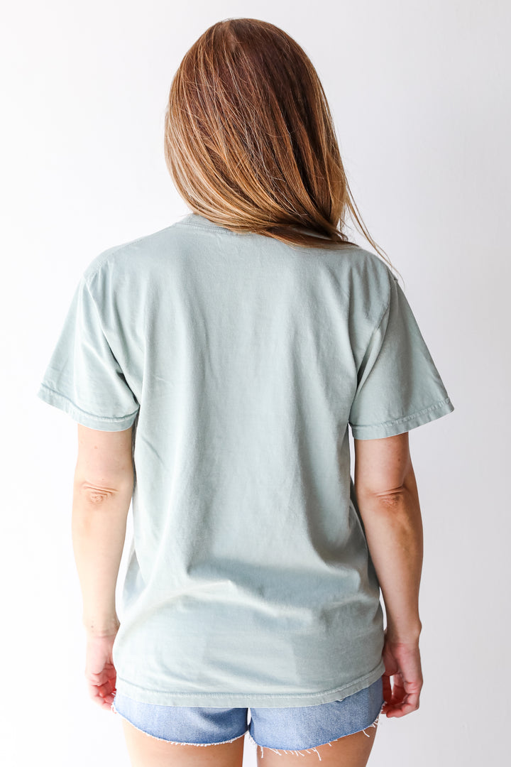 Sage Savannah Georgia Script Tee back view